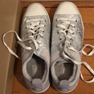 Ugg Fleece Silver Embossed Sneaker
